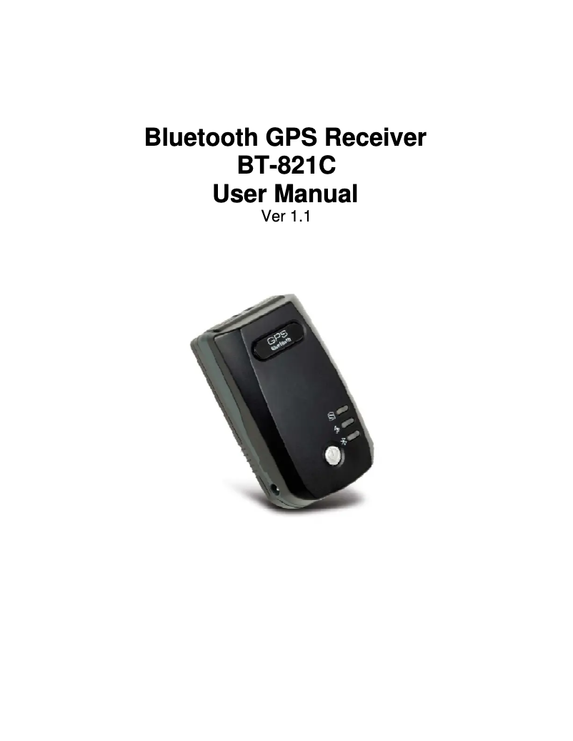 Página 1 del manual Manual de usuario GlobalSat BT-821C