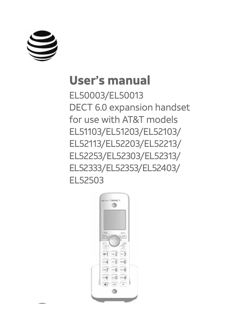 Imagen de la primera página del manual del dispositivo EL50003