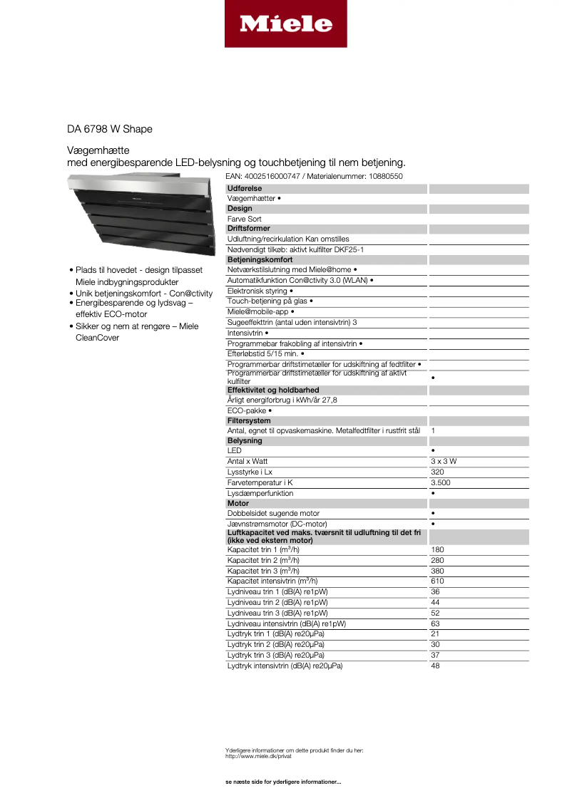 Imagen de la primera página del manual del dispositivo DA 6798 W Shape