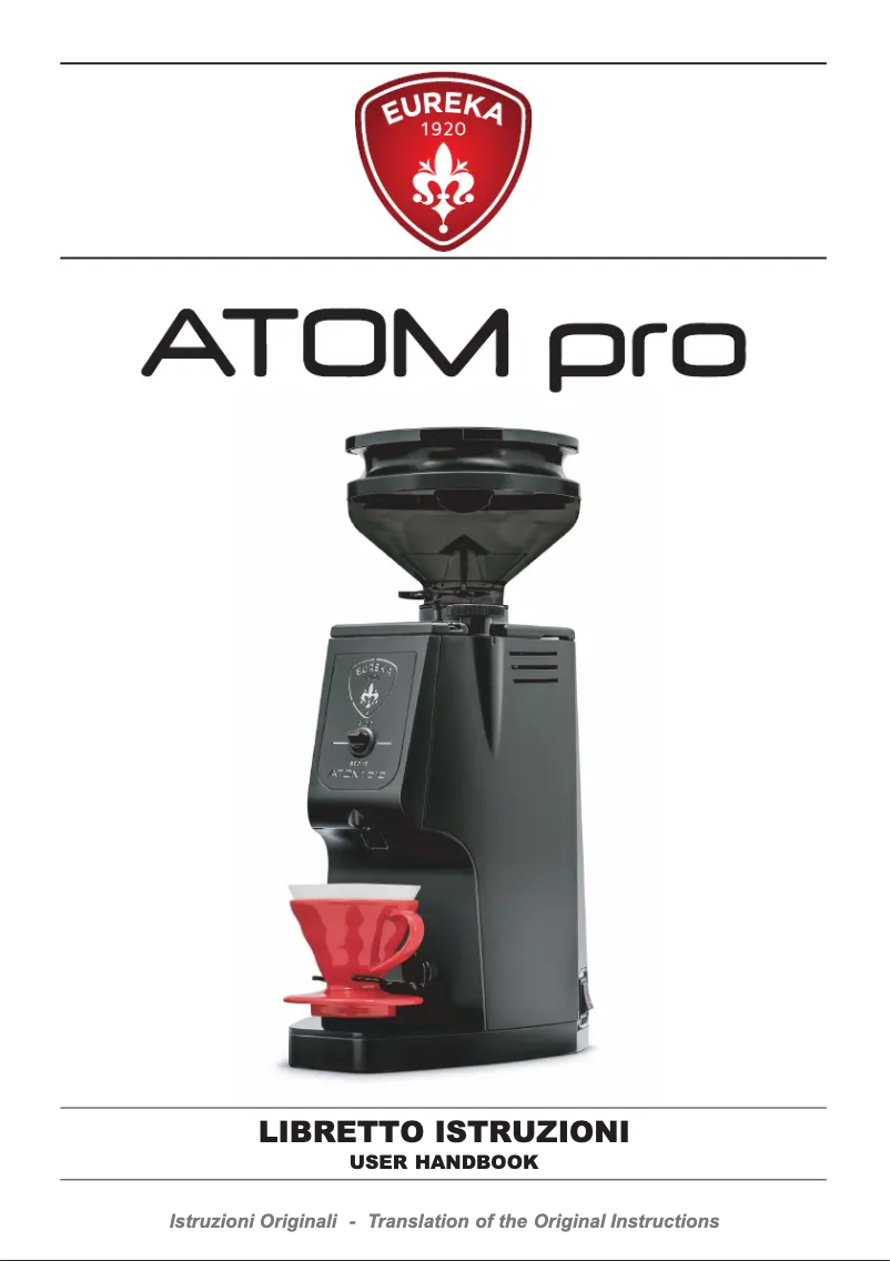 Imagen de la primera página del manual del dispositivo Atom Pro