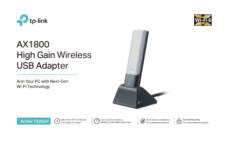 Imagen de la primera página del manual del dispositivo Archer TX20UH