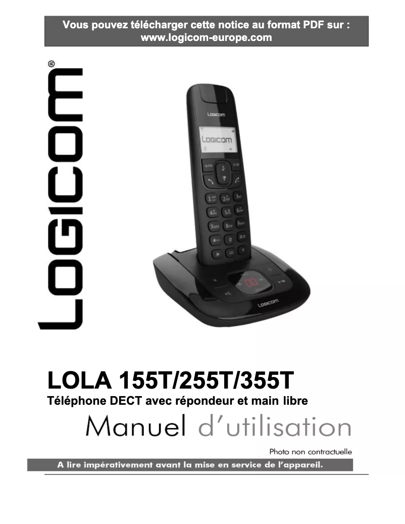 Página 1 del manual Manual de usuario Logicom Lola 255T