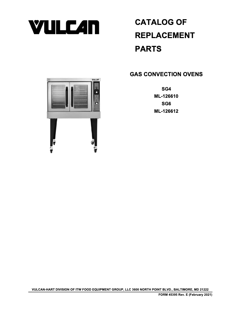 Página 1 del manual Catálogo Vulcan SG44