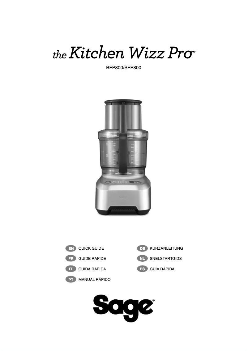 Imagen de la primera página del manual del dispositivo the Kitchen Wizz 15 Pro SFP800