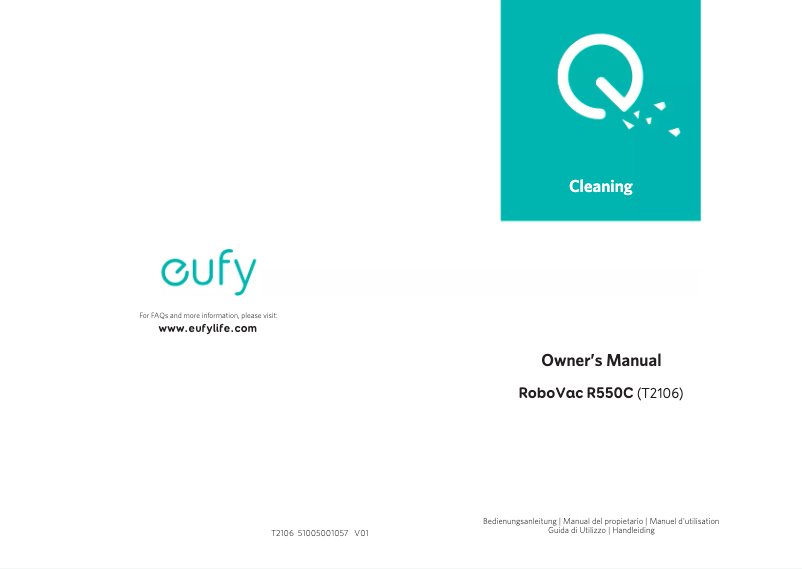 Imagen de la primera página del manual del dispositivo RoboVac R550C
