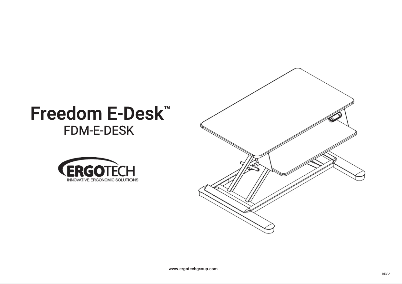 Imagen de la primera página del manual del dispositivo Freedom E-Desk