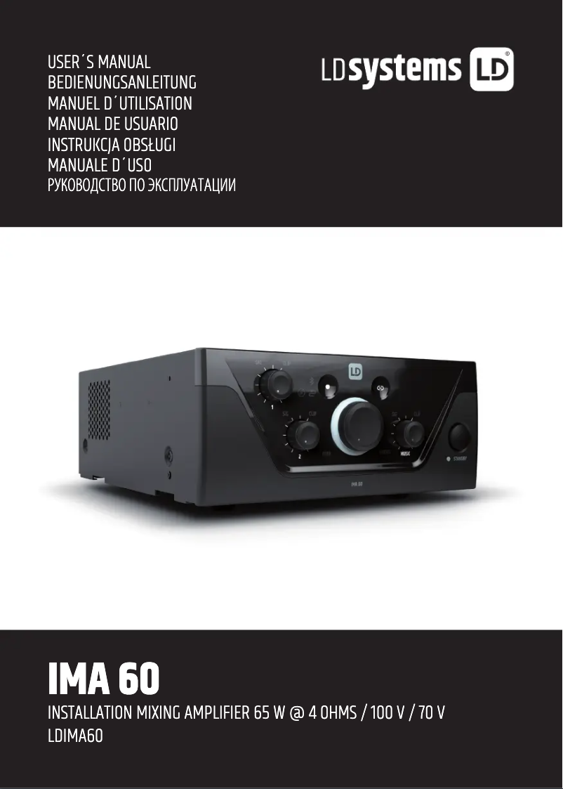 Imagen de la primera página del manual del dispositivo IMA 60