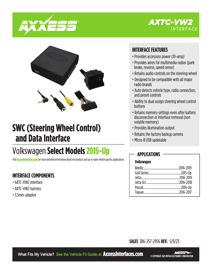 Página nº 1 - Ficha técnica AXESS AXTC-VW2