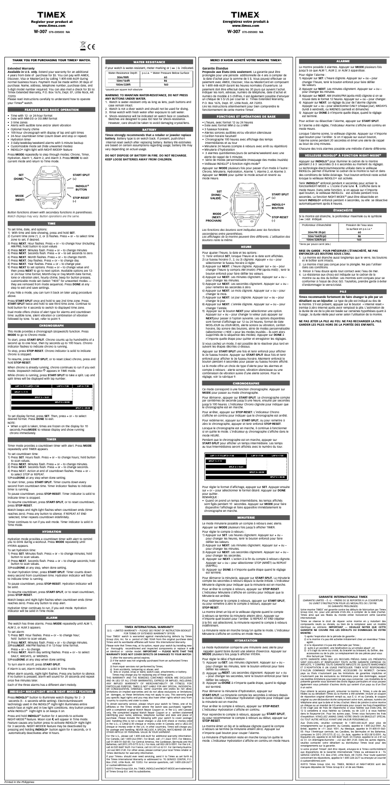 Página 1 del manual Manual de usuario Timex Command TW5M18200JV