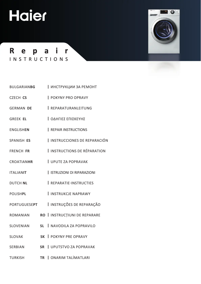 Página 1 del manual Manual de usuario Haier HW07-CPW14639N