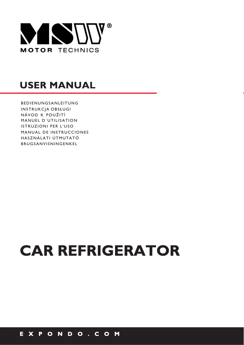 Página nº 1 - Manual de usuario MSW MSW-CRF36A