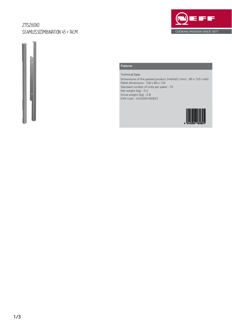 Página 1 del manual Manual de usuario Neff Z11SZ60X0