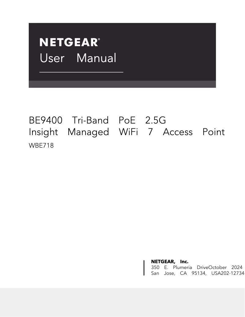 Página 1 del manual Manual de usuario Netgear WBE718