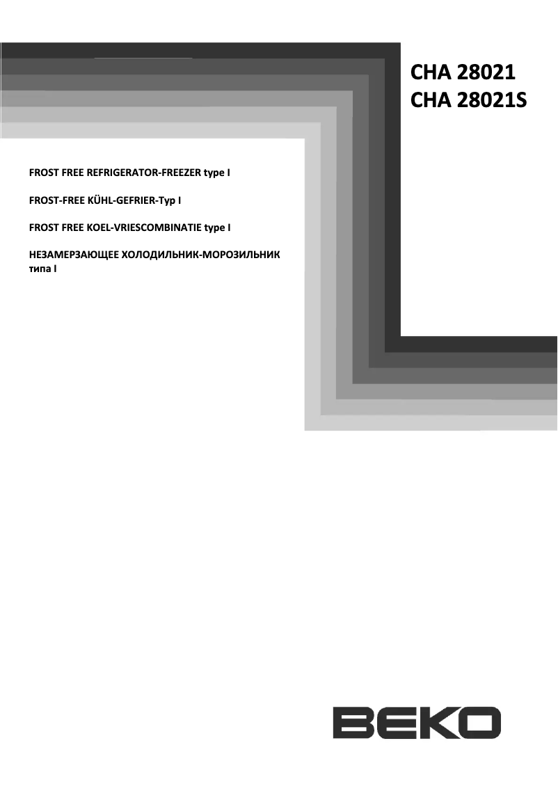 Página 1 del manual Manual de usuario Beko CHA 28021S