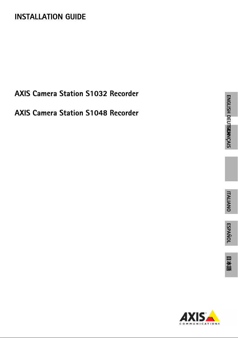 Página 1 del manual Manual de usuario Axis S1048
