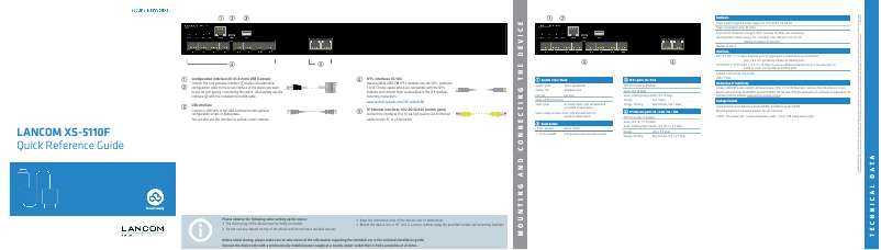 Página 1 del manual Manual de usuario Lancom XS-5110