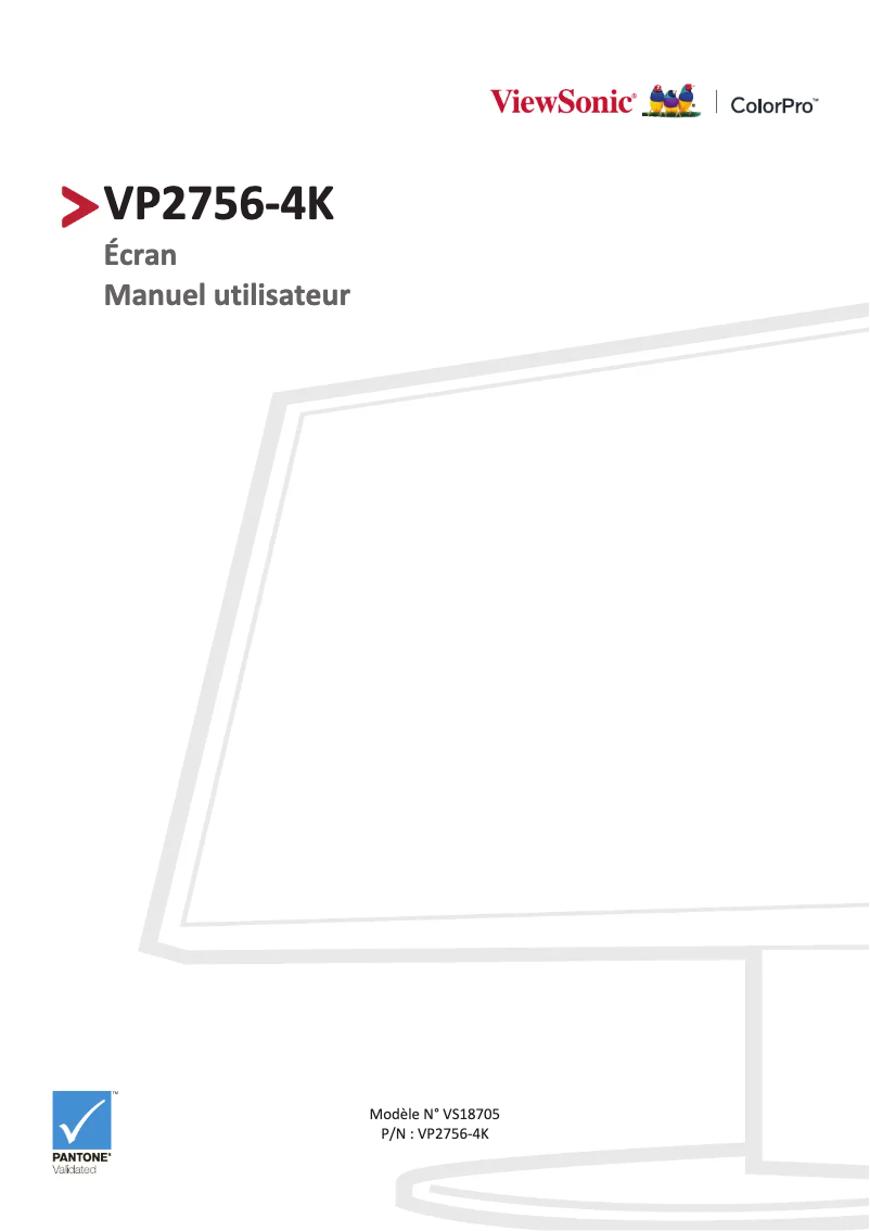Imagen de la primera página del manual del dispositivo VP2756-4K