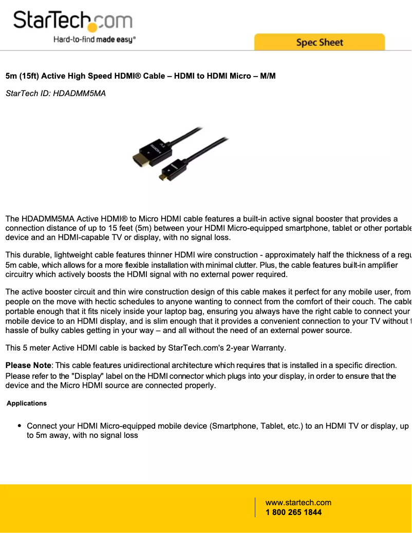 Página 1 del manual Manual de usuario StarTech.com HDADMM5MA