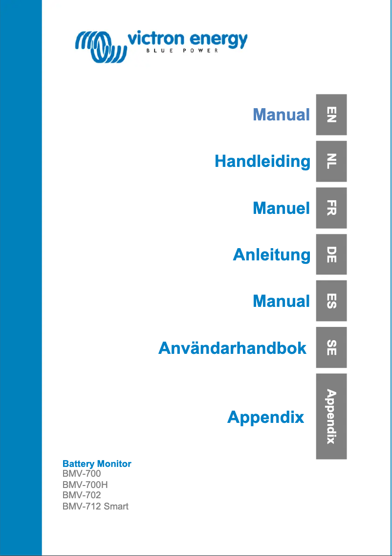 Imagen de la primera página del manual del dispositivo BMV-702