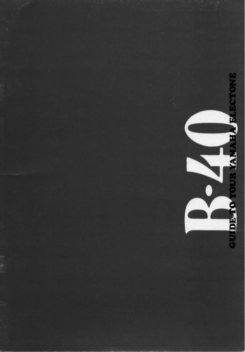 Imagen de la primera página del manual del dispositivo Electone B-40