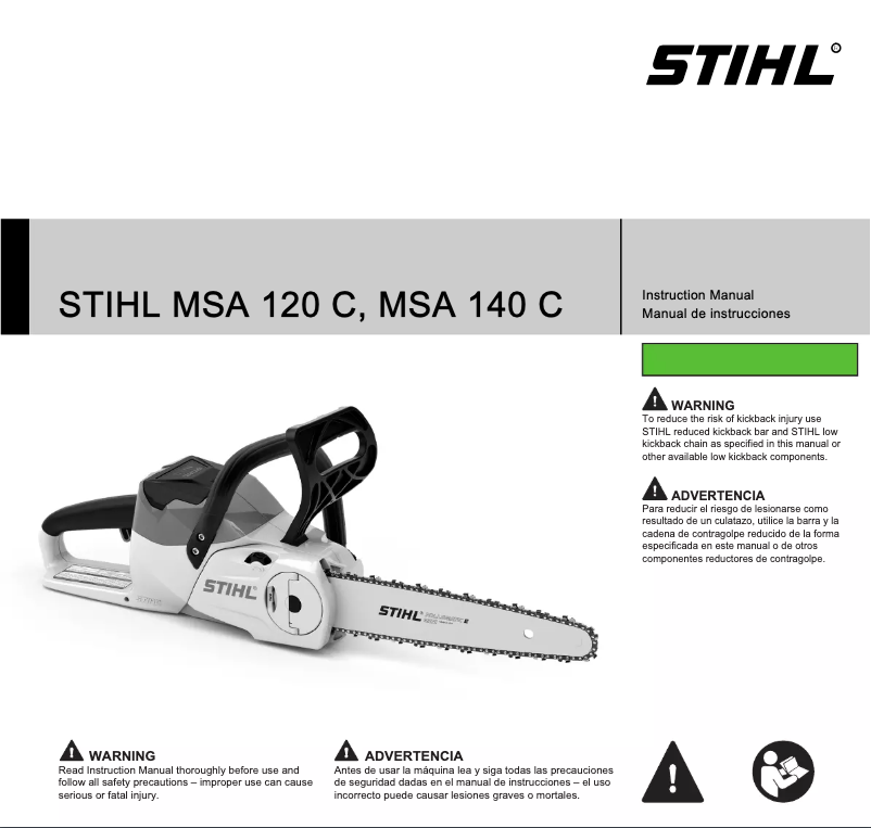 Página 1 del manual Manual de usuario Stihl MSA 140 C-BQ
