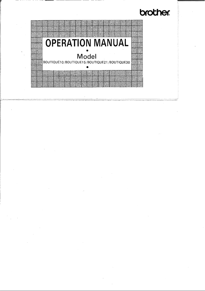 Imagen de la primera página del manual del dispositivo Boutique 21