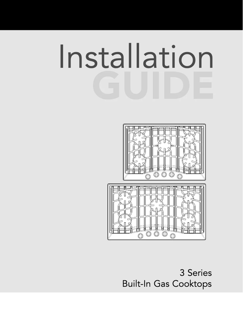 Página 1 del manual Guía de instalación Viking RVGC33615BSS
