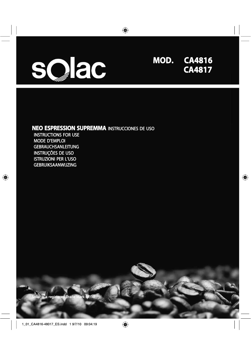 Página 1 del manual Manual de usuario Solac CA 4817