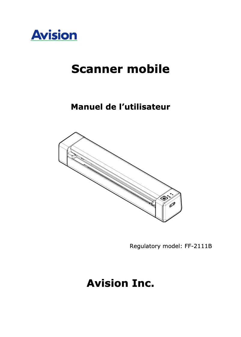 Página nº 1 - Manual de usuario Avision ScanQ-SW