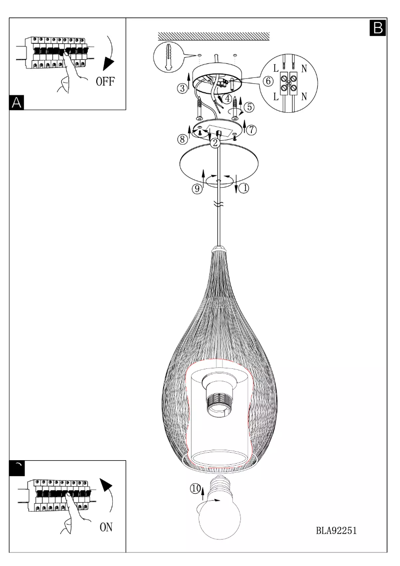 Página nº 1 - Manual de usuario Eglo Razoni