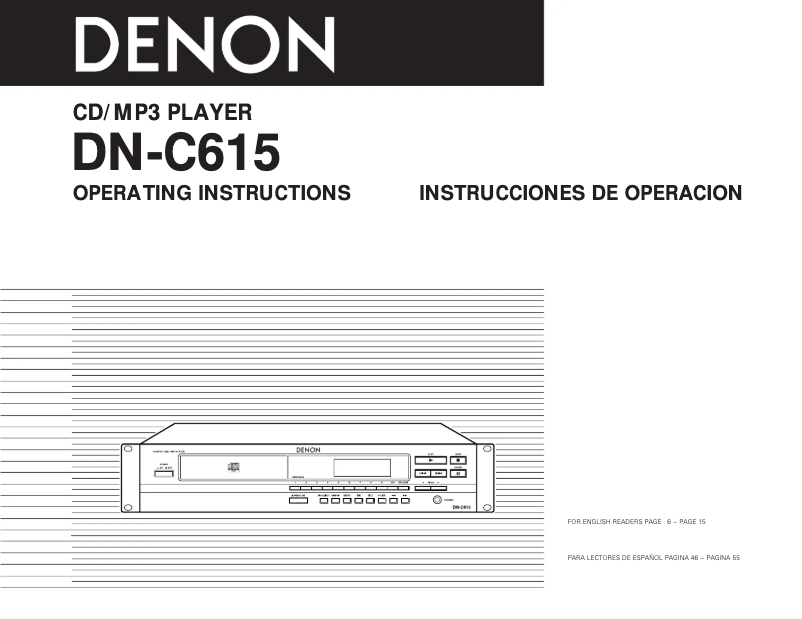 Página nº 1 - Manual de usuario Denon DN-C615
