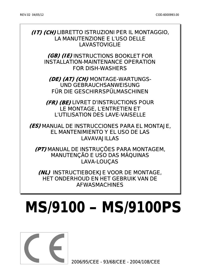 Página 1 del manual Manual de usuario Mach MS/9100PS