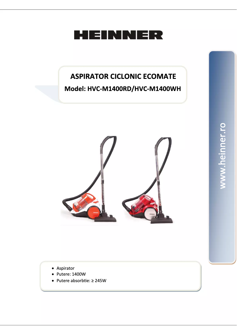 Imagen de la primera página del manual del dispositivo HVC-M1400