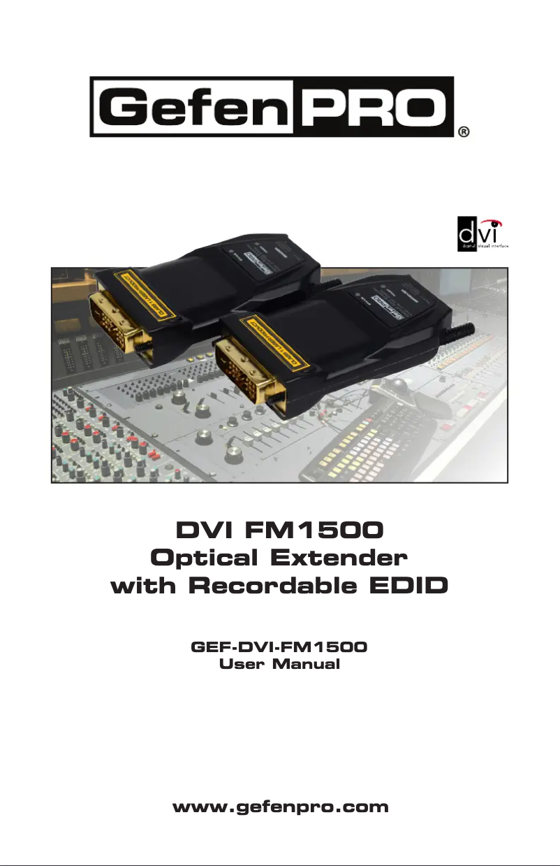 Imagen de la primera página del manual del dispositivo GEF-DVI-FM1500