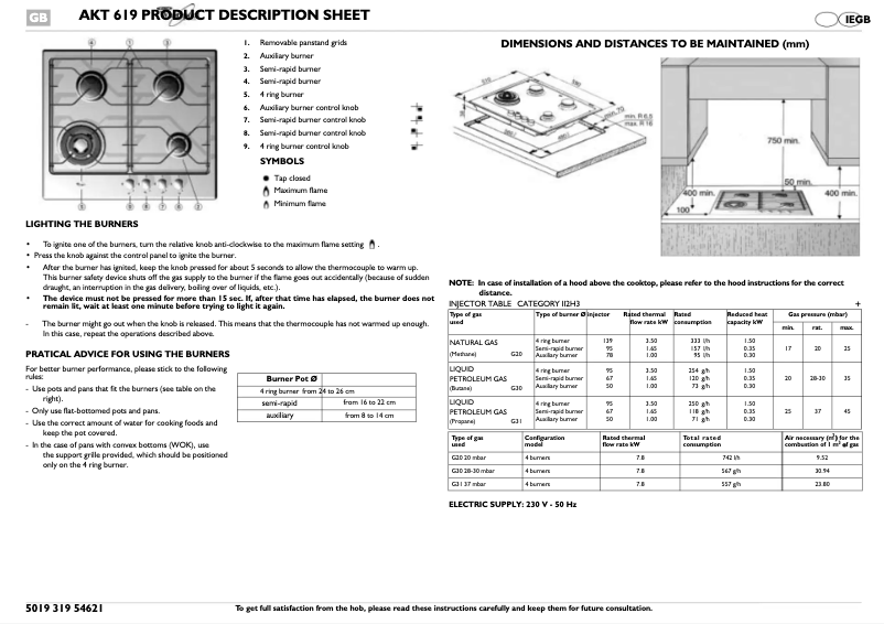 Página 1 del manual Manual de usuario Whirlpool AKT 619/IX