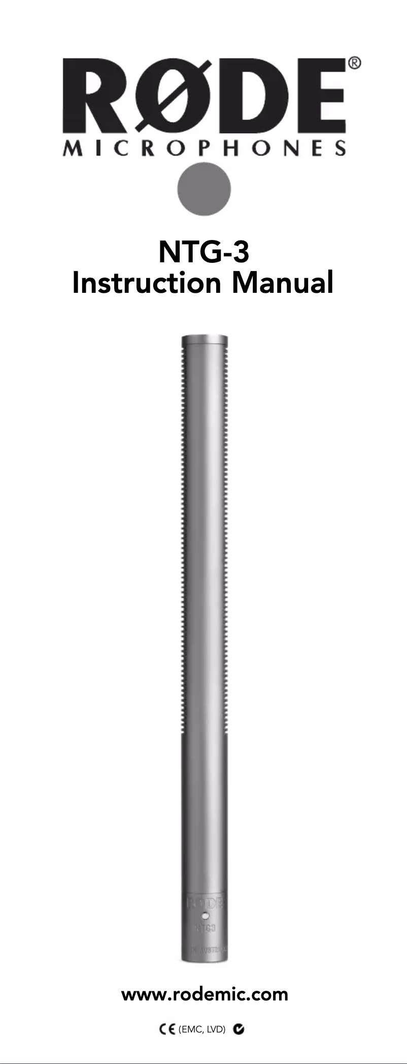 Página 1 del manual Manual de usuario Røde NTG-3B