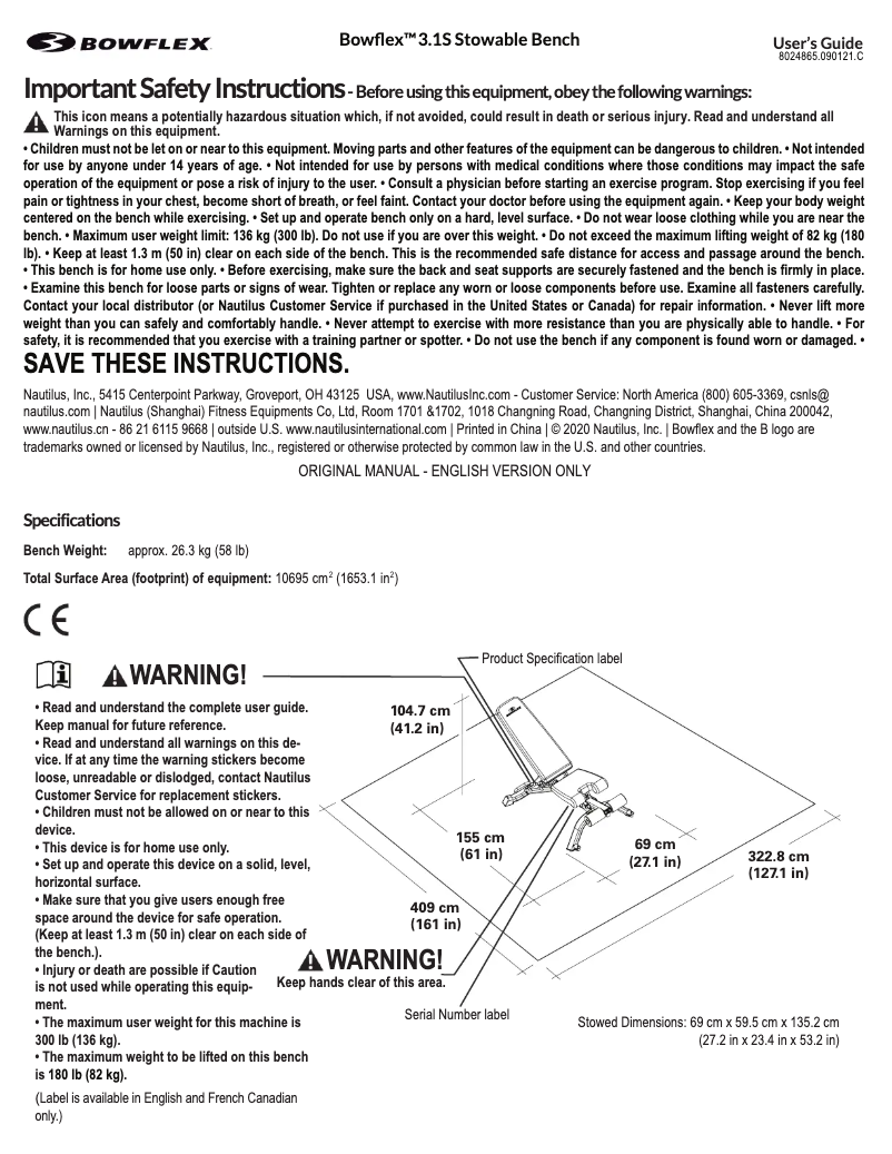 Imagen de la primera página del manual del dispositivo 3.1S