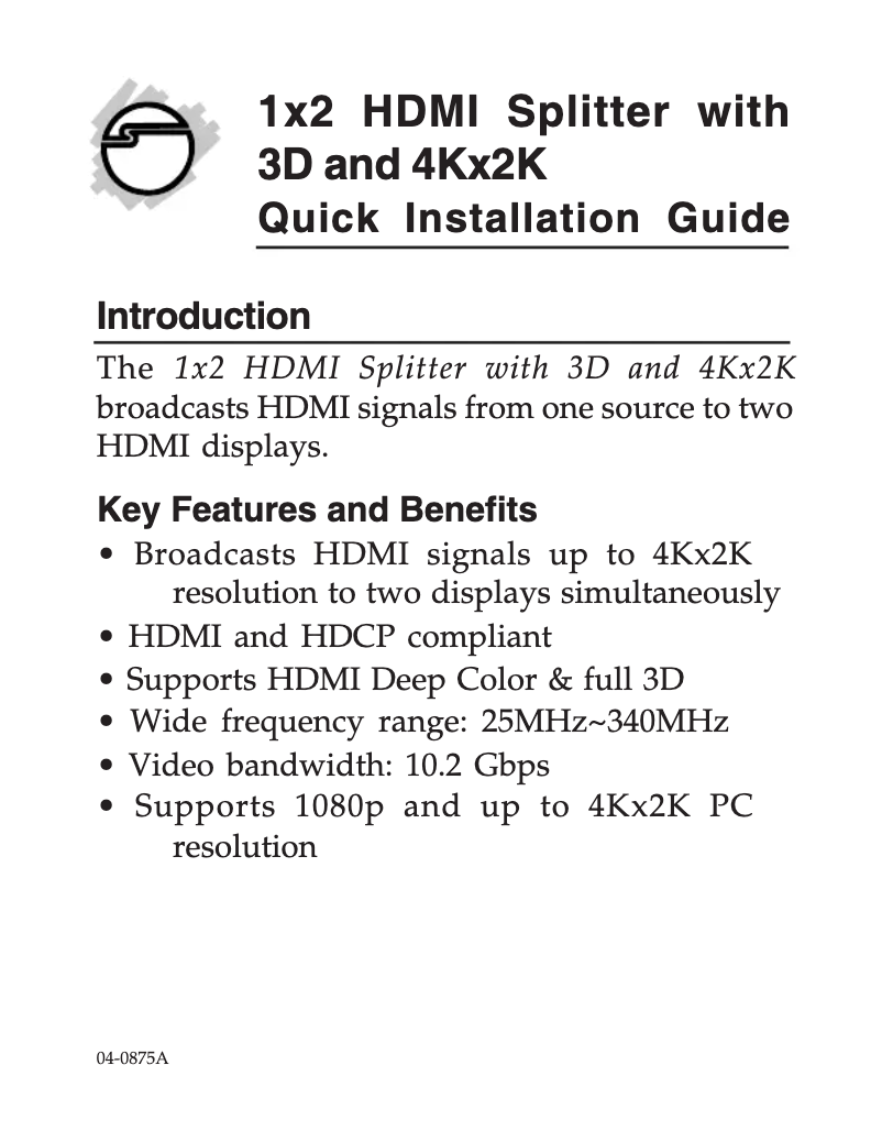 Página 1 del manual Manual de usuario Siig CE-H21P11-S1
