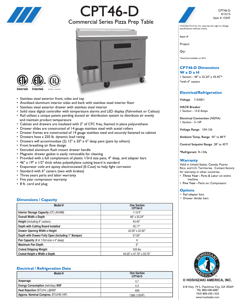 Imagen de la primera página del manual del dispositivo CPT46-D