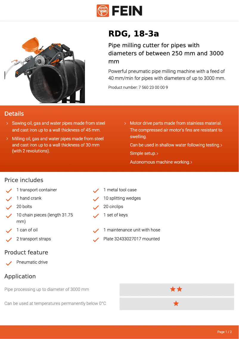 Imagen de la primera página del manual del dispositivo RDG 18-3a