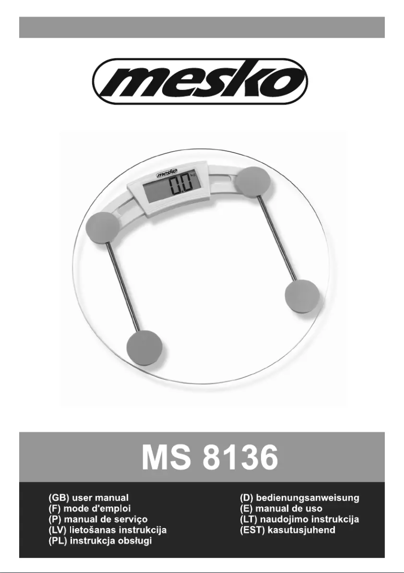 Página nº 1 - Manual de usuario Mesko MS 8136