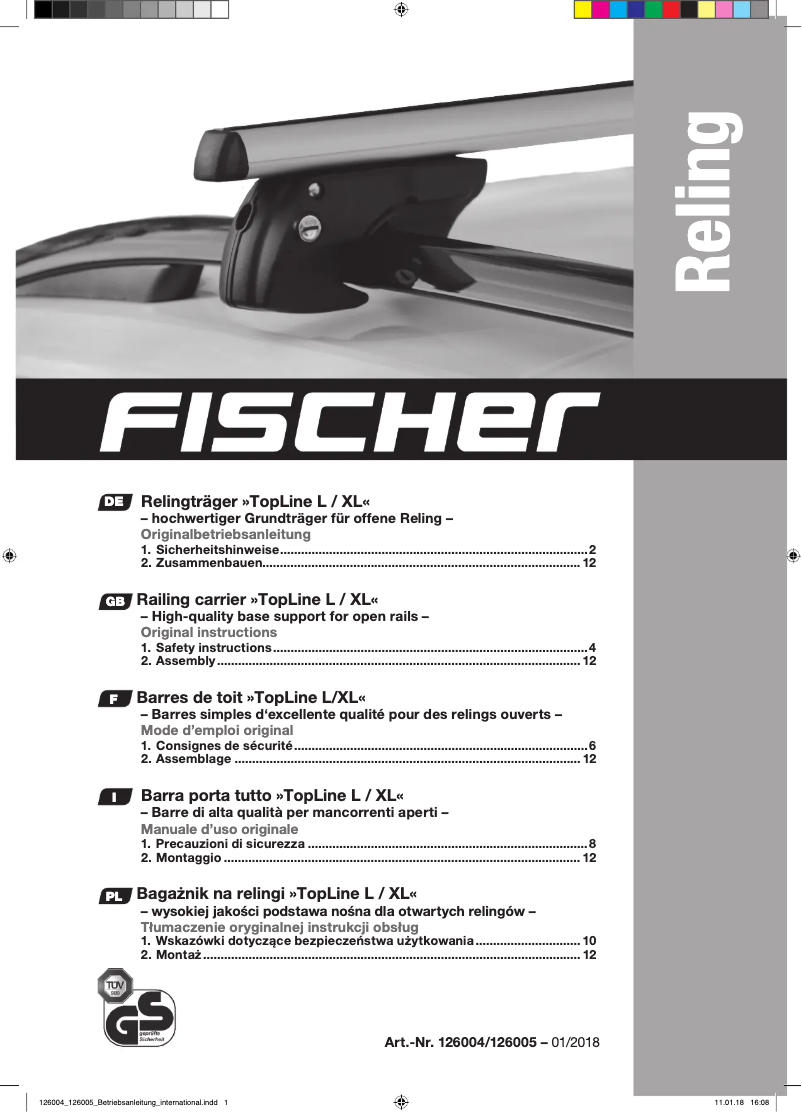 Página 1 del manual Manual de usuario Fischer TopLine XL