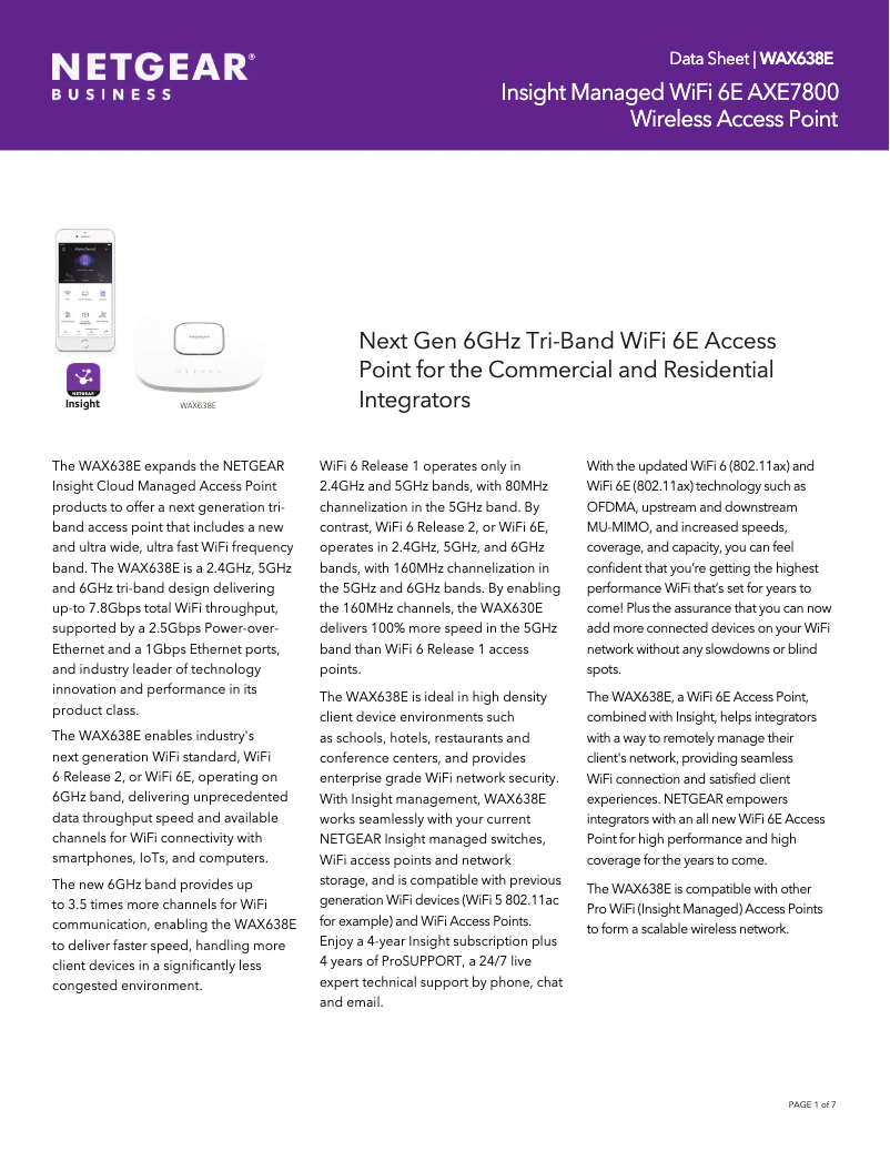 Imagen de la primera página del manual del dispositivo WAX638E