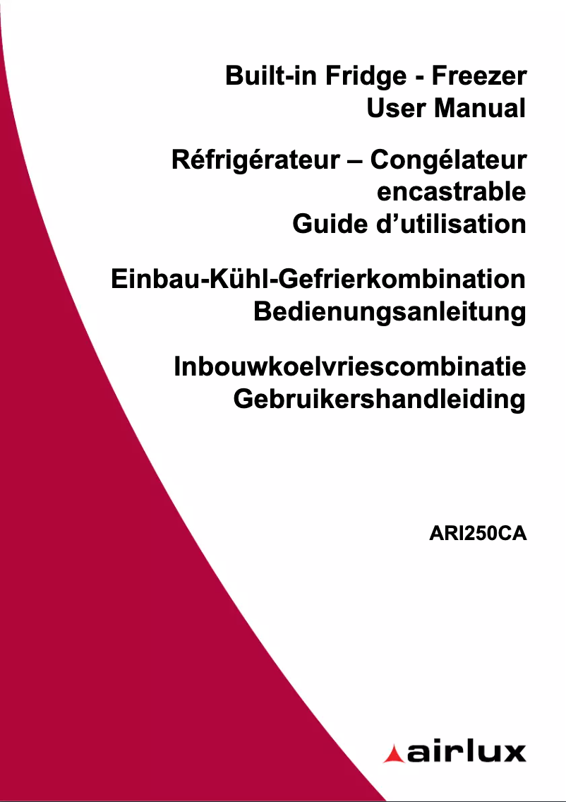 Página 1 del manual Manual de usuario Airlux ARI250CA