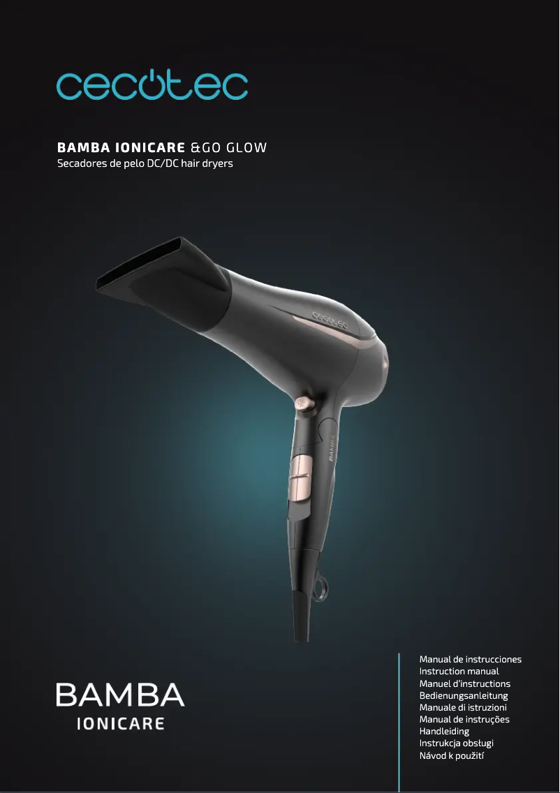 Imagen de la primera página del manual del dispositivo IoniCare &Go Glow