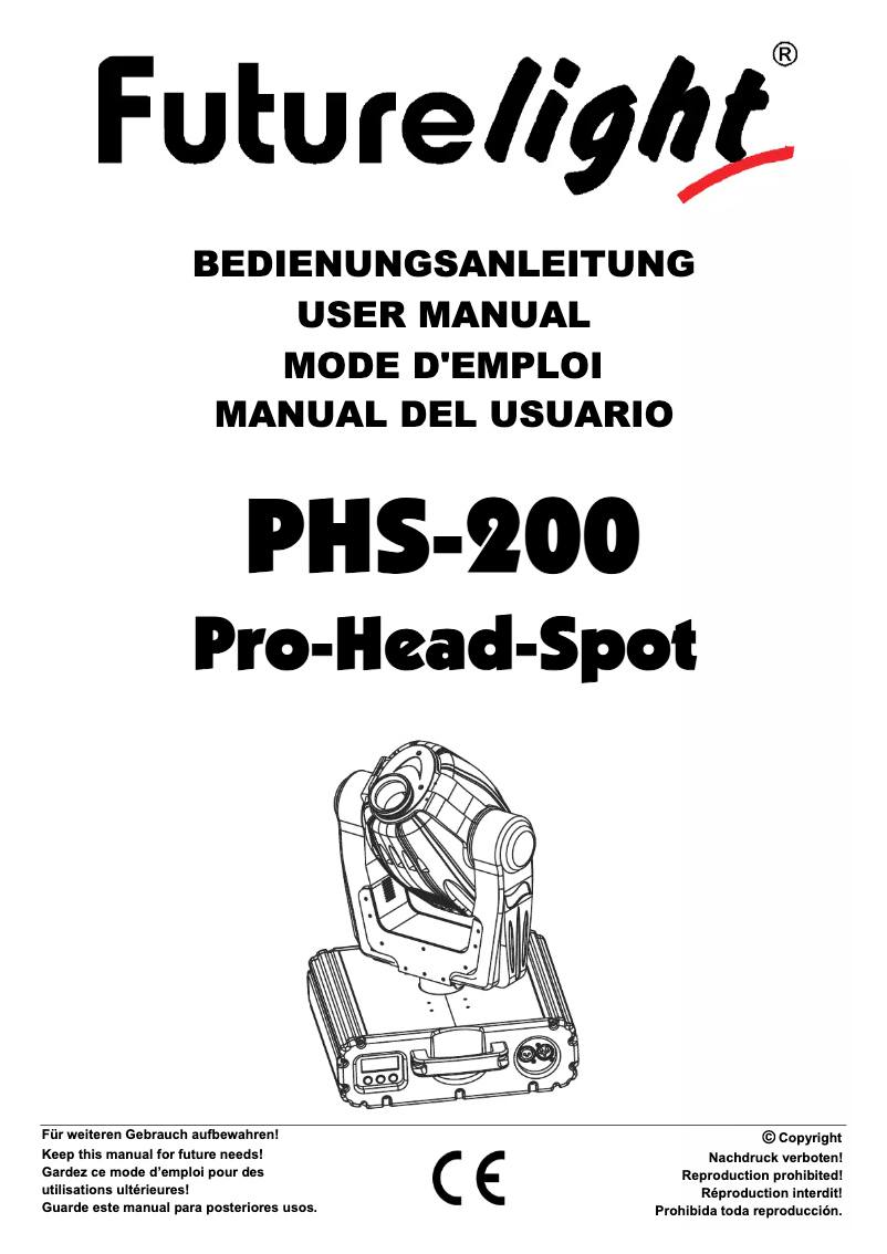 Página 1 del manual Manual de usuario Futurelight PHS-200