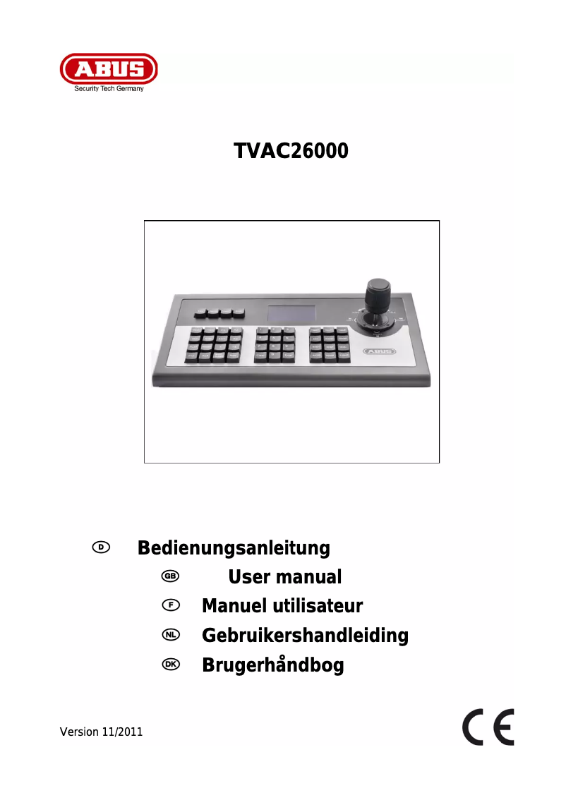 Imagen de la primera página del manual del dispositivo TVAC26000