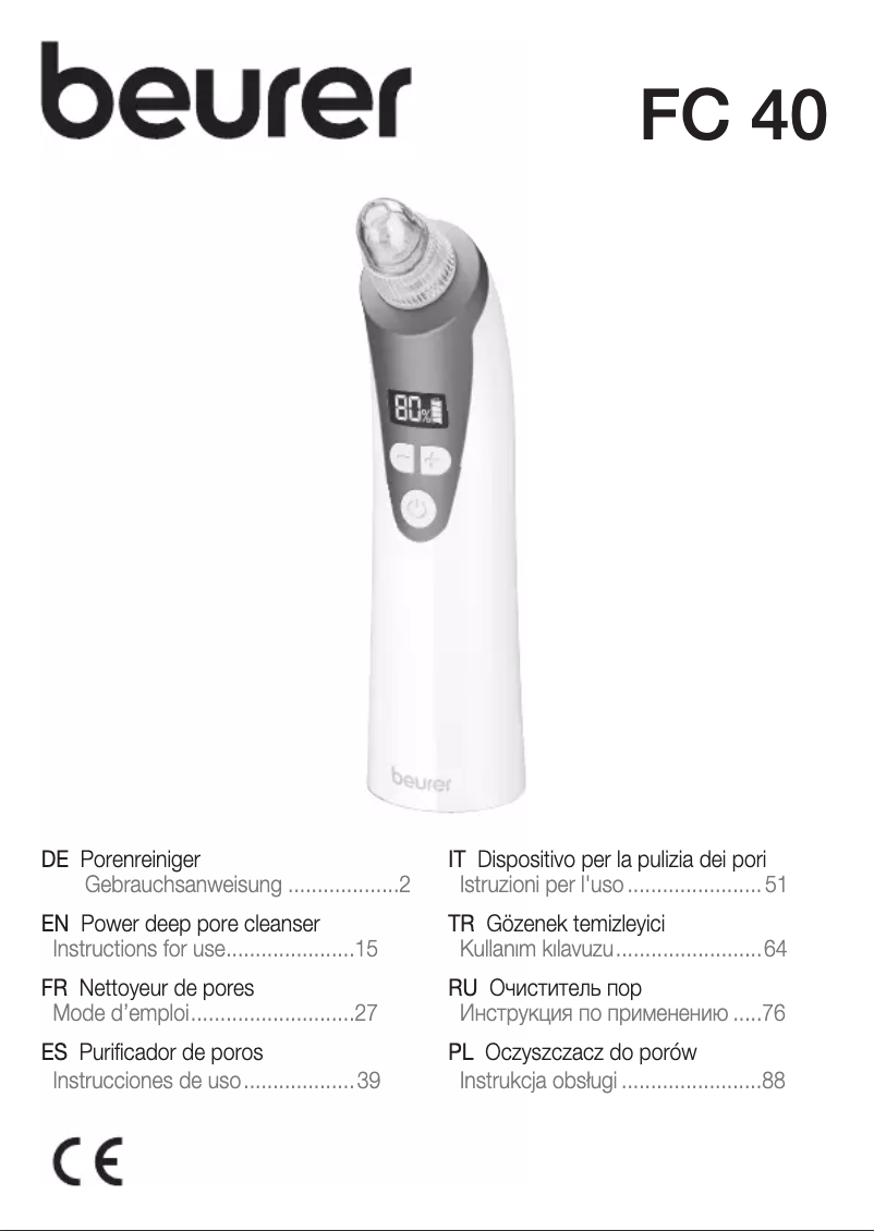 Imagen de la primera página del manual del dispositivo FC 40