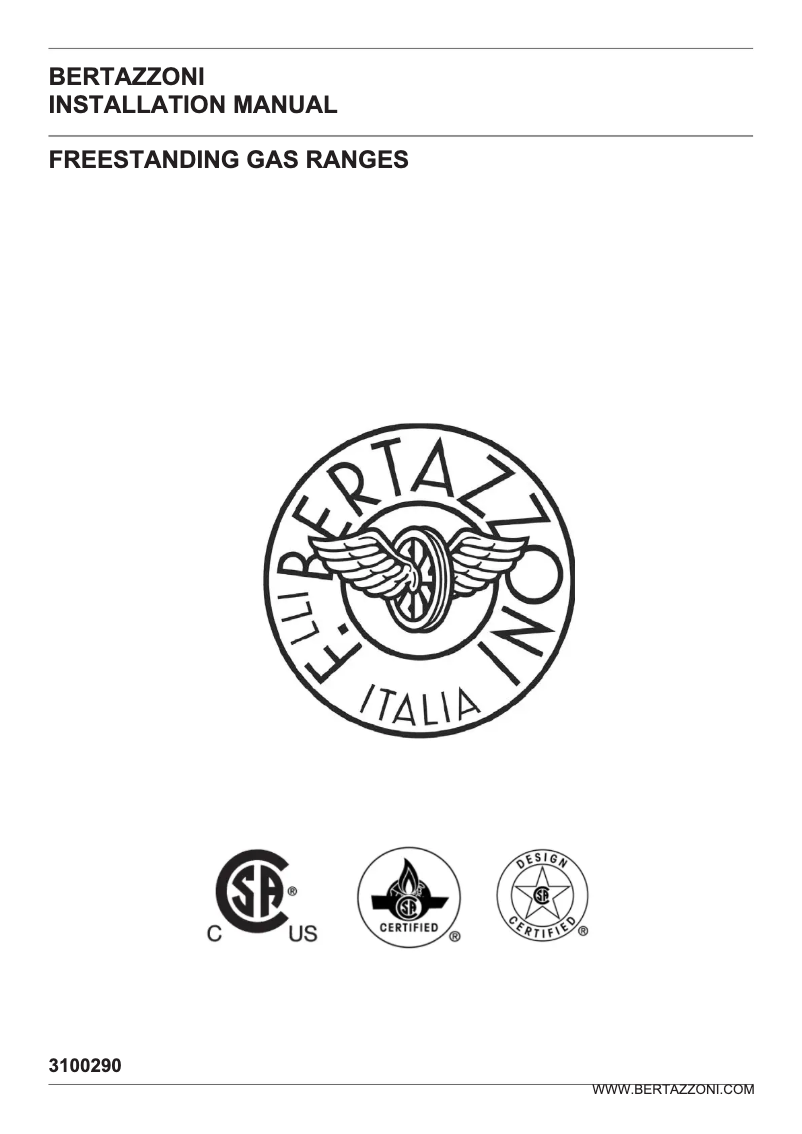 Página 1 del manual Guía de inicio rápido Bertazzoni MAST486GGASXE