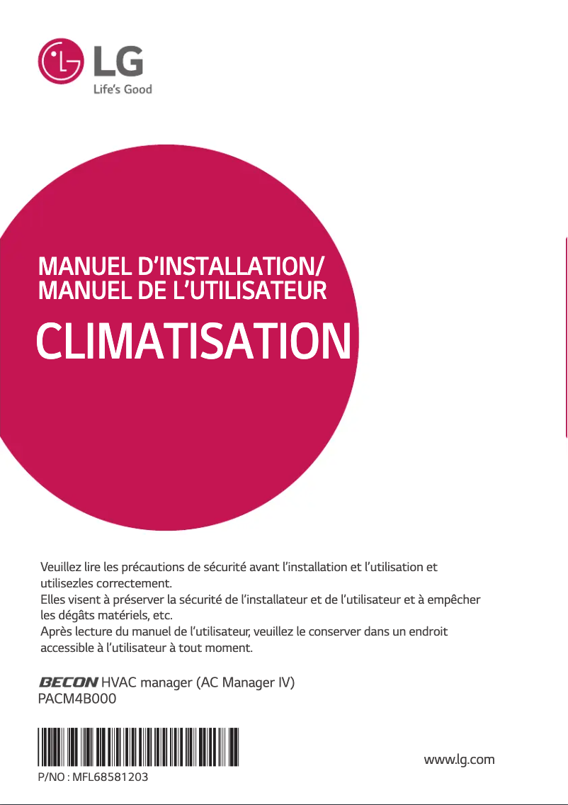 Imagen de la primera página del manual del dispositivo PACM4B000